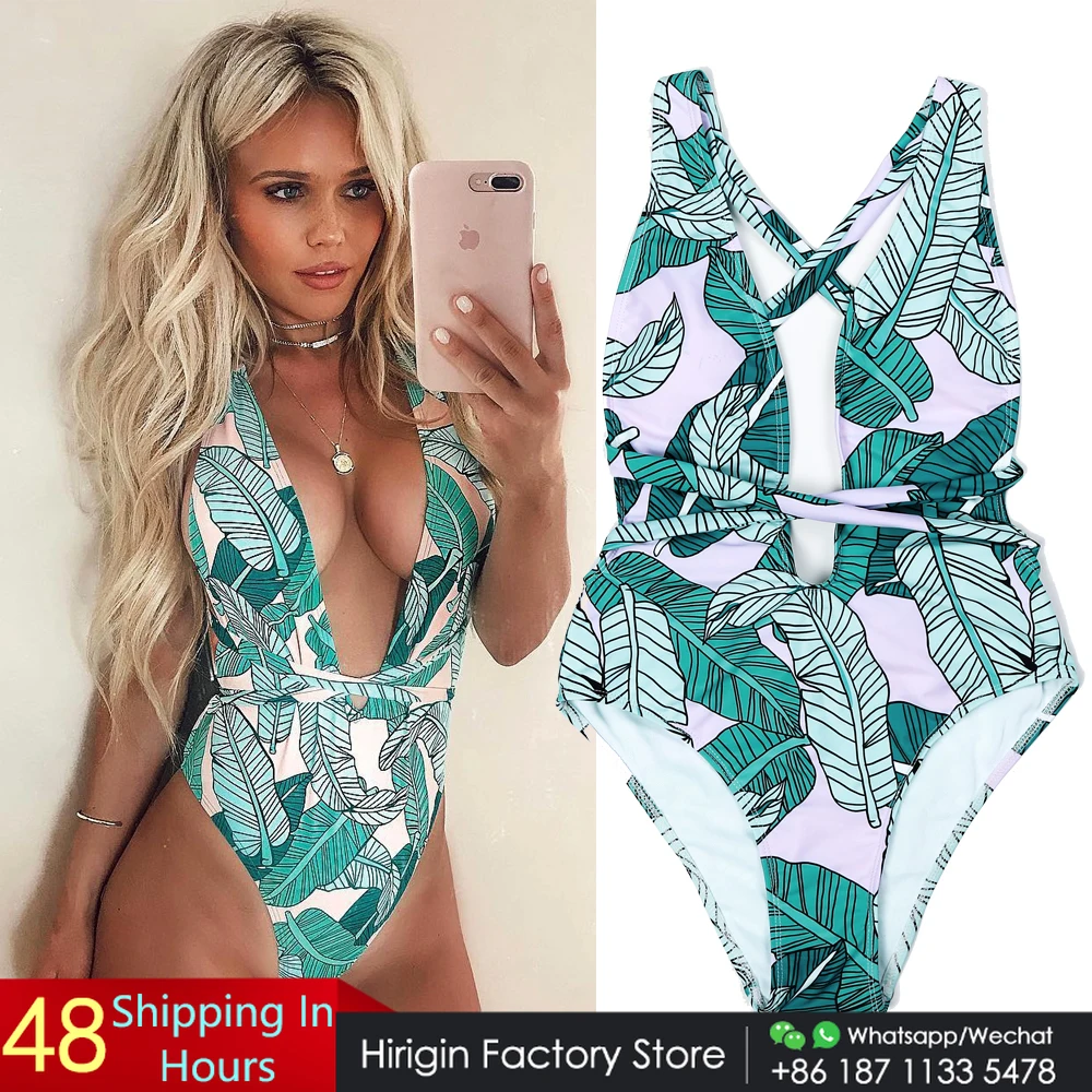 Пикантный слитный купальник с мультяшным принтом 2019 женский пуш ап мягкий