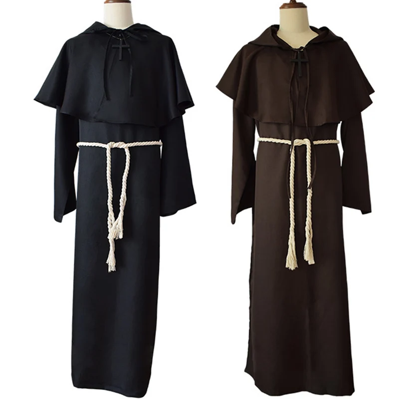 Средневековый Ренессанс Костюм монаха халат капюшоном брат меня Мрачный Жнец