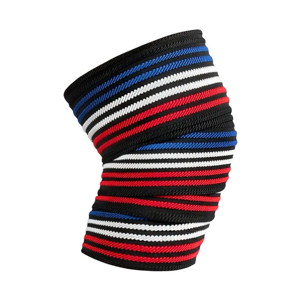 

1pc Knee Sleeve Wrap Elastic Nylon Leg Belt Protector Fitness Squat Sportswear Elbow Knee Pads Accessories Sports Safety