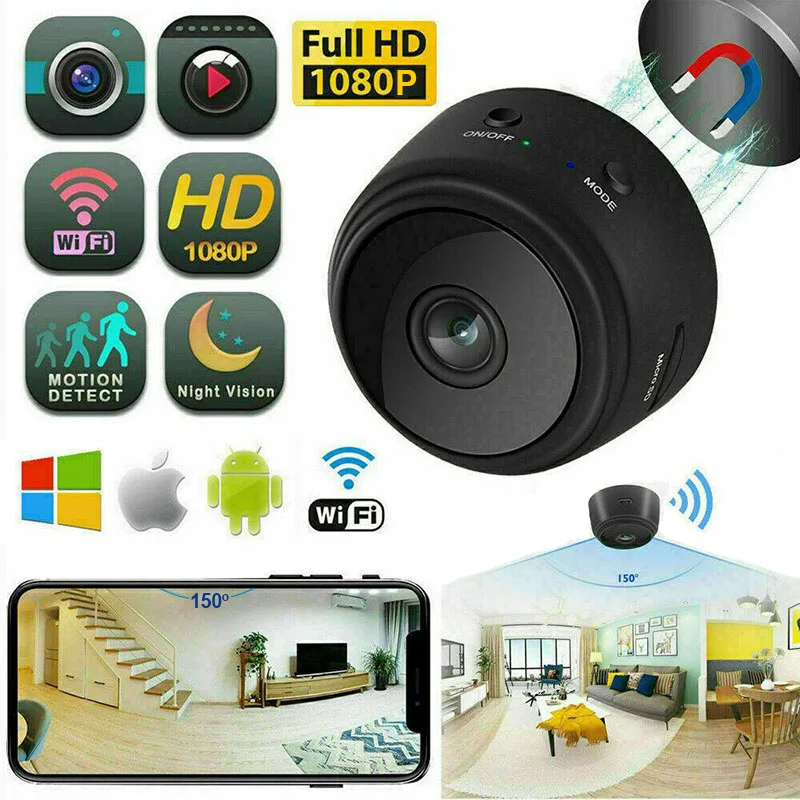 

Mini Camera HD Full 1080P WiFi Wireless Camcorder DVR APP Control Mobile Video Home Drive Outdoor Night Version Micro Webcam Cam