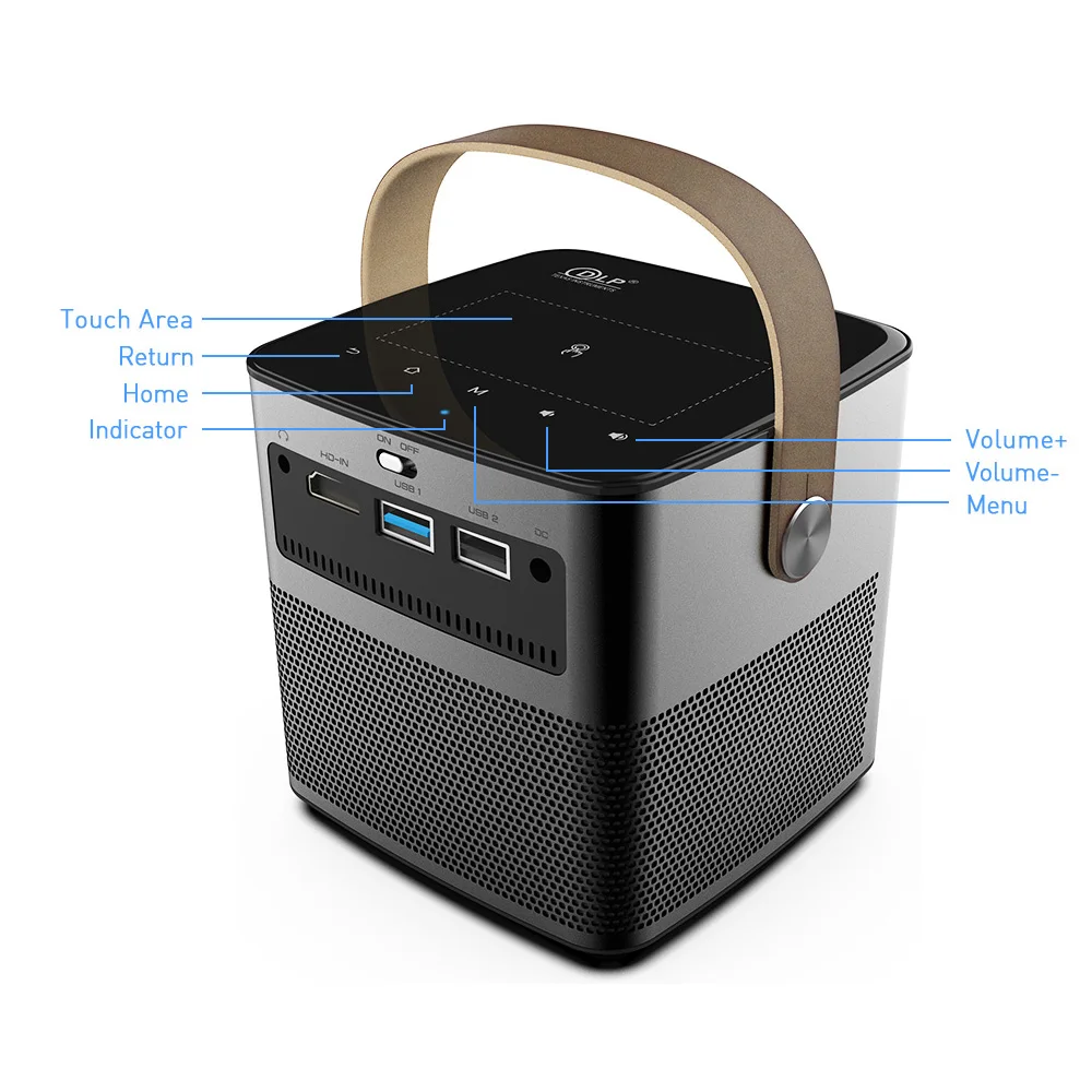 Смарт проектор IMK98 DLP Android 5 1 AmlogicT968 2 ГБ 16 1280*720P 4G/Φ Wi Fi Bluetooth 4 светодиодный для