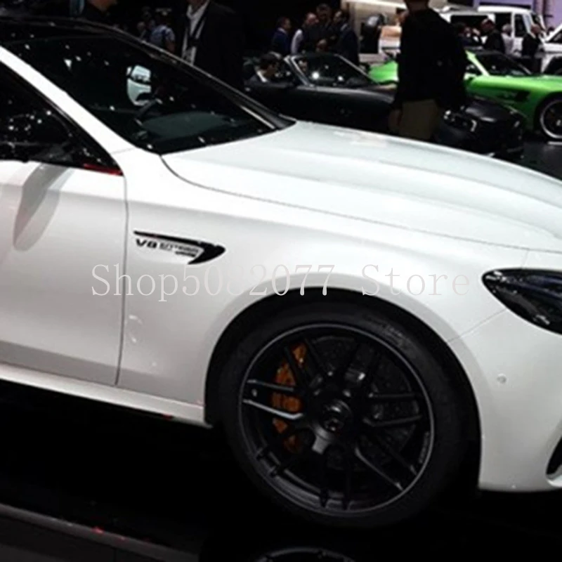 Vent Fender отделка эмблемы лезвие логотип V8 BITURBO 4matic + для Mercedes Benz AMG C200 C300 E300 E400 W213