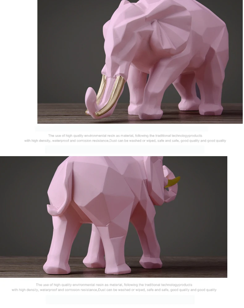 2 шт./компл. Статуэтка из смолы Lucky Elephant для дома и офиса украшение отеля