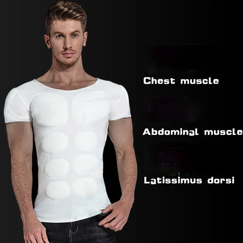 Men's Underwear Enhancement Shirt Fake Muscle Chest Enhancement Posture Male Shaper Stealth Increase Bra Shape