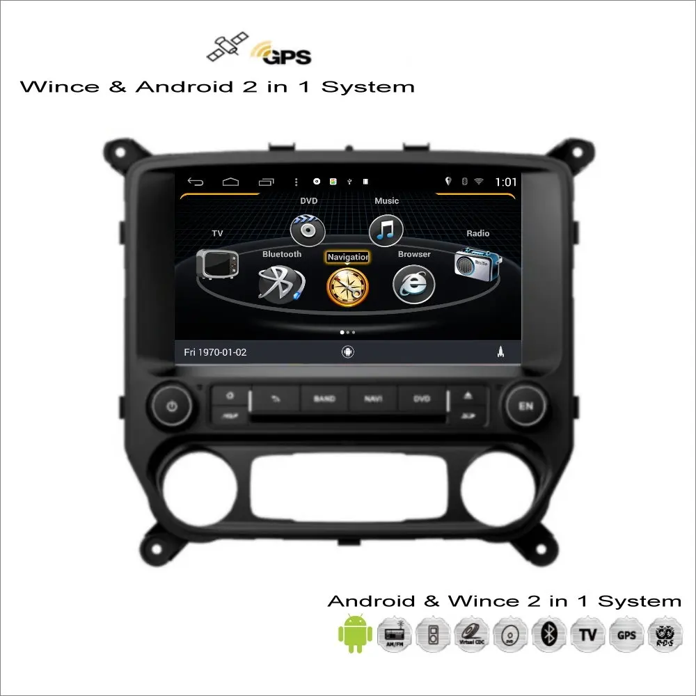 Liorlee для Chevrolet Silverado GMC Sierra автомобиля Android Мультимедиа Радио CD DVD плеер GPS Navi