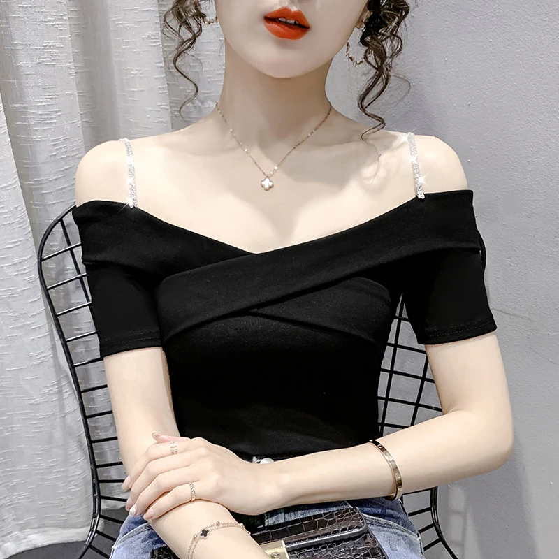 

T shirt Striped Classic Bottom T-shirts For Women Colorful T Shirt Woman one