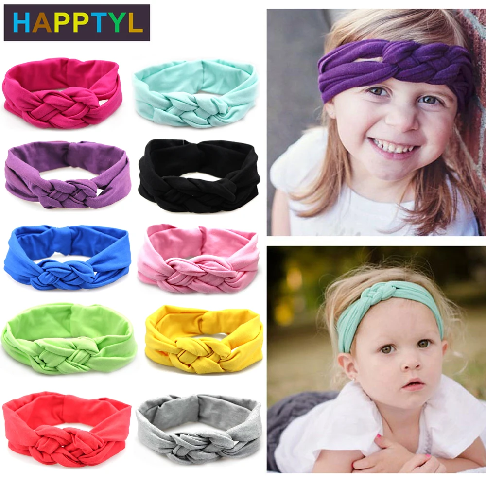 HAPPTYL 1 шт Детские хлопковые эластичные повязки на голову, детские повязки на голову, детские повязки на голову