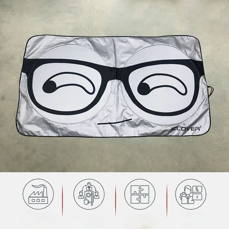 

Автомобильный солнцезащитный козырек с двойным кольцом, солнцезащитный козырек с покрытием из серебряной ткани, размер более 150*70, Серебрян...