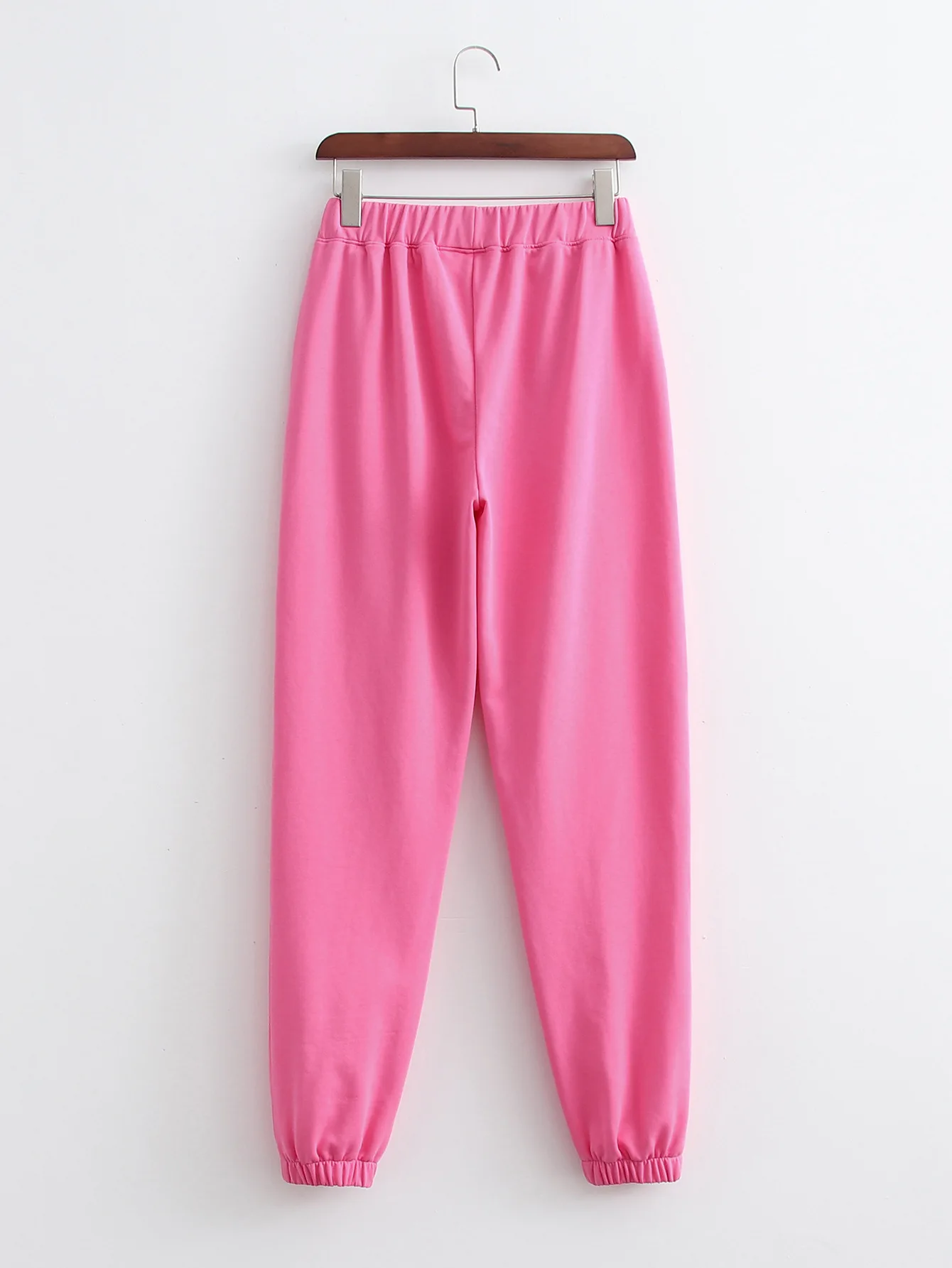 

Fashion Pink Pants For Women High Waist Loose Soft Cotton Long Trousers Pants For Ladies Streetwear Dropshipping