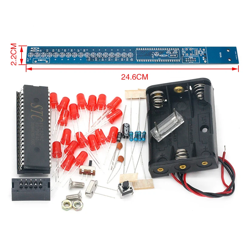 Светодиодная лампа со стабилизатором набор сделай сам 51 MCU STC89C52 электронная