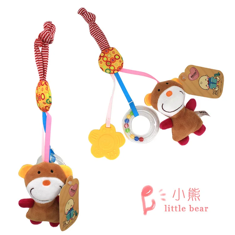 Soft Infant Crib Bed Stroller mobile Hanging Rattle Toys Baby Frog Elephant Owl Cat Toy Trolley 0-12 Newborn Plush Educational