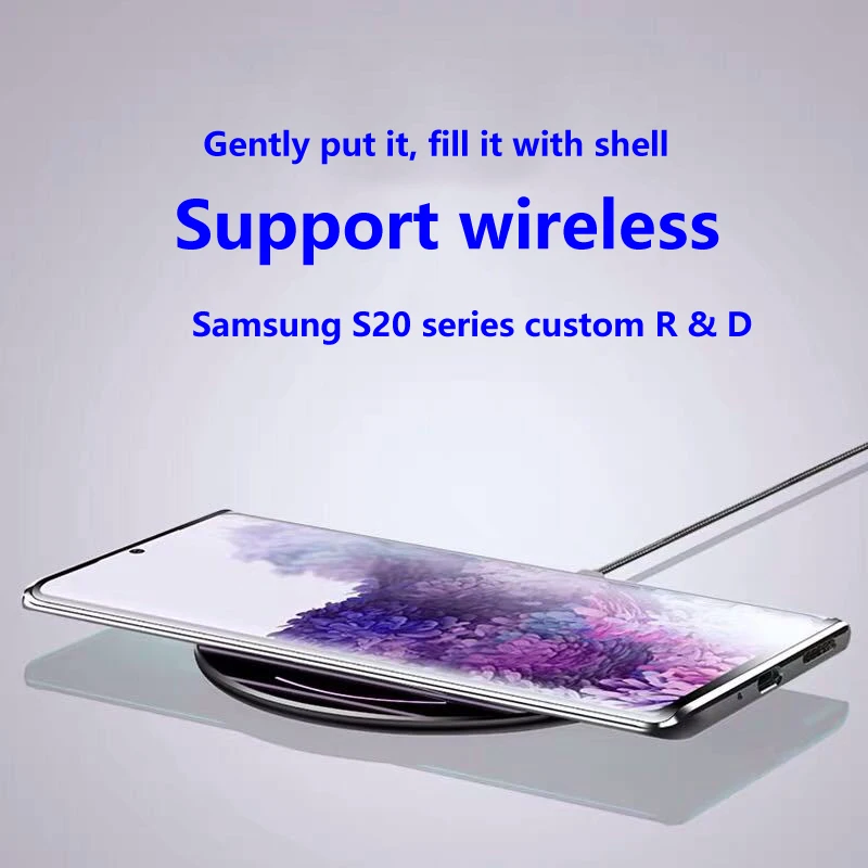 

360 Magnetic Adsorption Metal Case for Samsung Galaxy S20 Plus Ultra Note 20Double Sided Glass Cover Camera Lens Protector Film