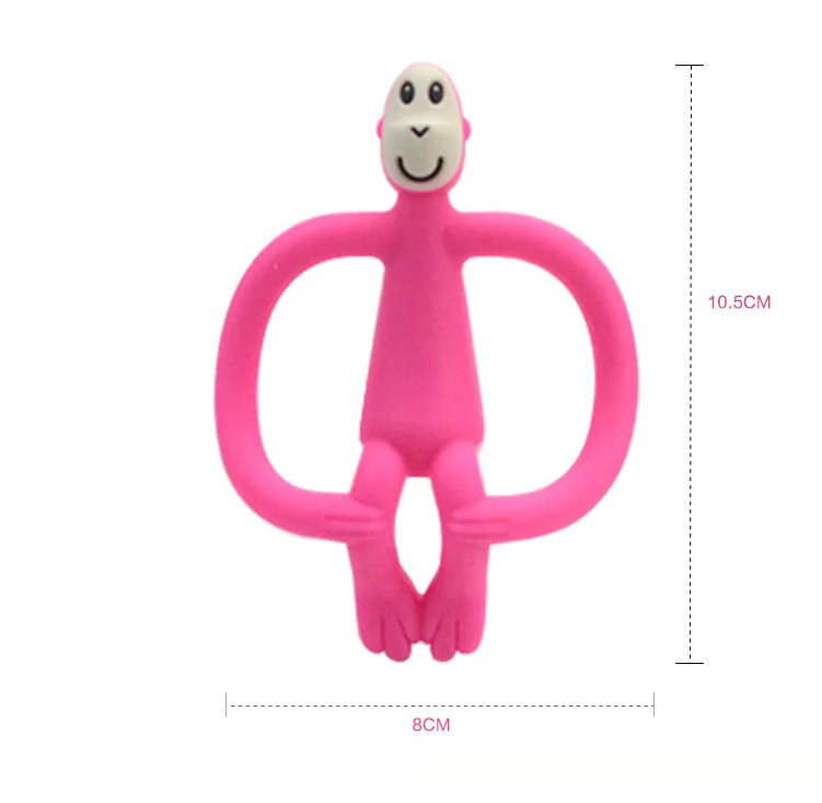 

Baby soft molar stick high quality silicone cartoon monkey baby molar teether child teething naturally stop thumb sucking toy