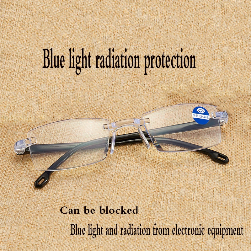 Женские ульсветильник очки без оправы с плоским зеркальным покрытием в стиле