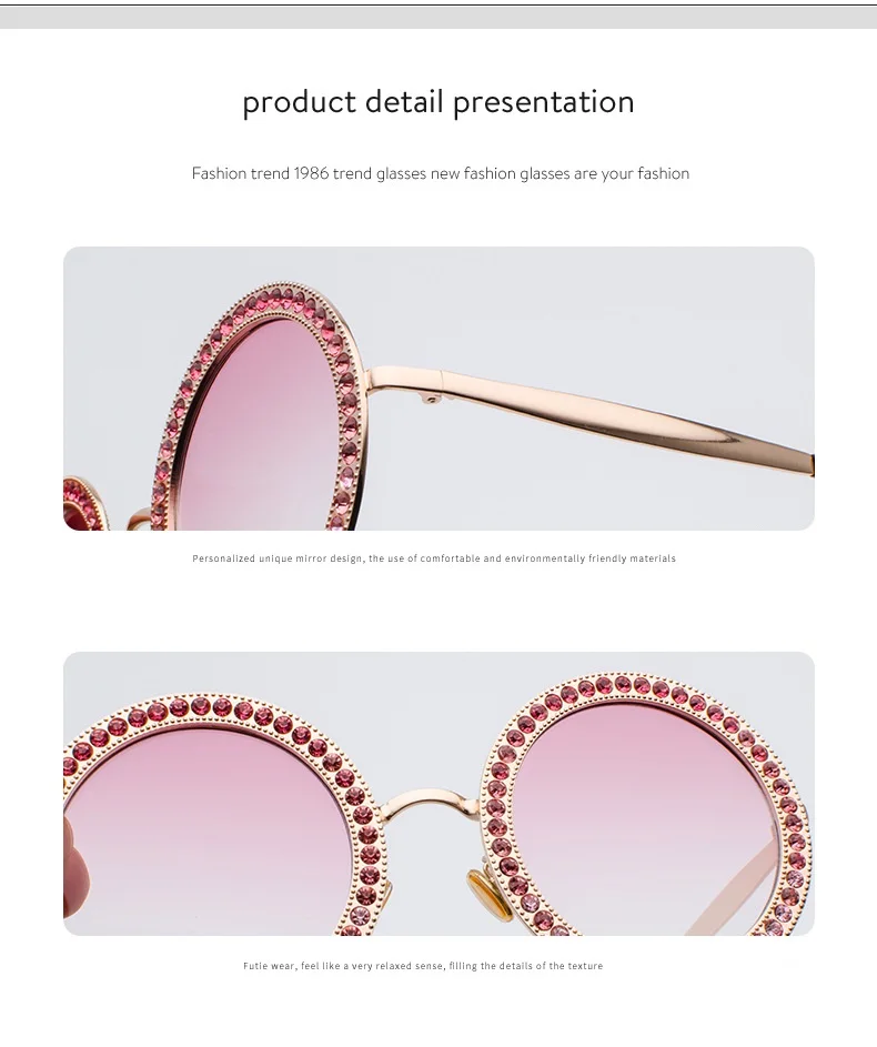 Винтажные женские солнцезащитные очки gafas, роскошные брендовые инкрустированные кирпичные солнцезащитные очки oculos de sol mujer, большие круглые солнцезащитные очки