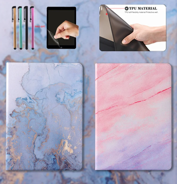 Модный Цветной чехол для huawei MediaPad T5 10 Чехлы AGS2-W09 AGS2-L09 AGS2-L03 10,1 ''планшет стенд кожаный защитный+ Защитная пленка+ MPD