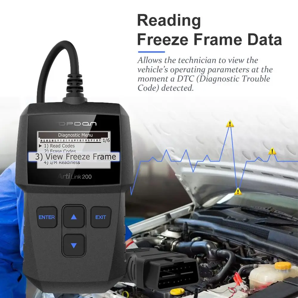 TOPDON AL200 полный OBD2 сканер OBDII код ридер автомобильный диагностический инструмент