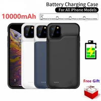 10000mah battery case for iphone 12 pro 11 pro max smart power bank charging charger cover for iphone xs max xr 7 8 plus 6s se 2