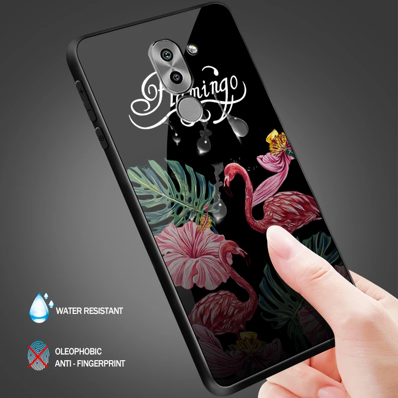 Закаленное Стекло чехол для Huawei Honor 6X 7A 7C Y6 Y9 7X 8A 8X9 Lite Y7 премьер-профессионал Magic2 дизайн цветение защитный чехол-раковина