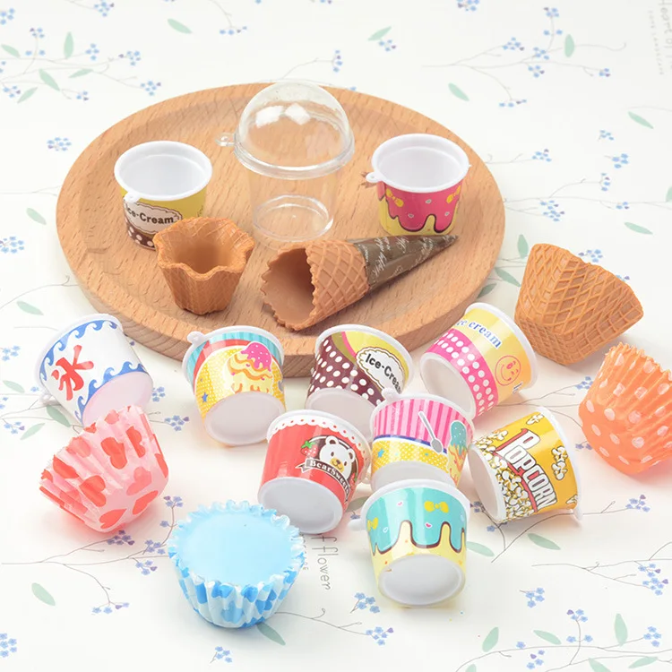 10 шт. корейские мини игрушки для игры 3D Кубок льда миниатюрные фигурки ручной