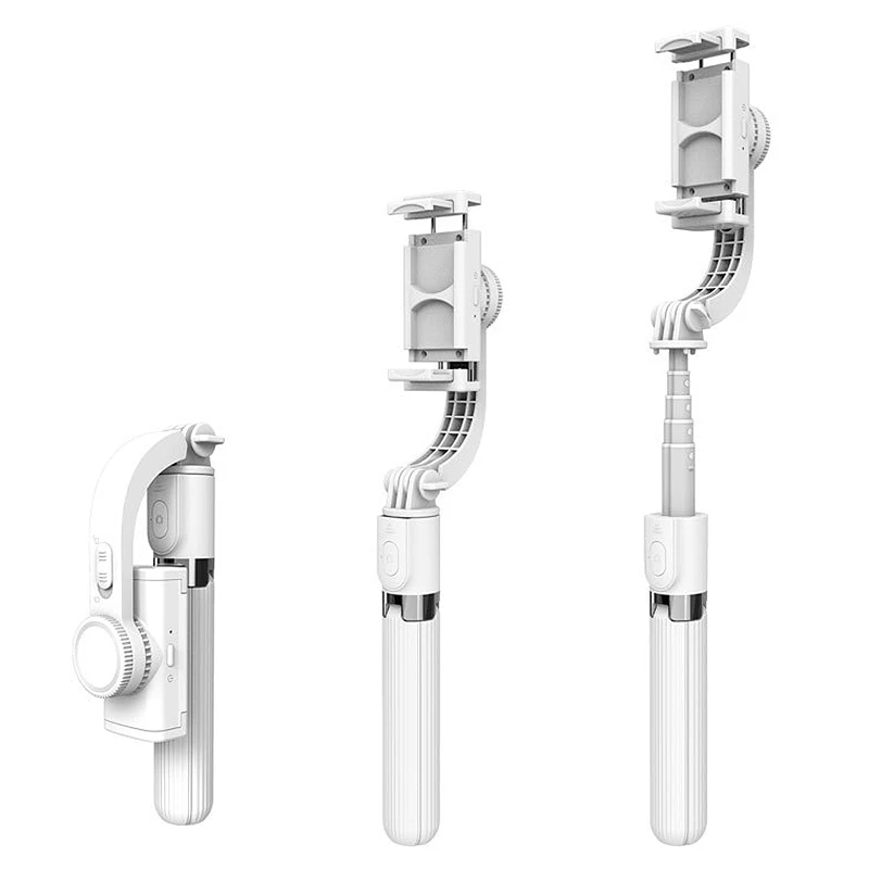 Mobile Phone Bluetooth Selfie Stick Single-Axis Anti-Shake Tripod Stabilizer, Compatible with Android / IOS Phones