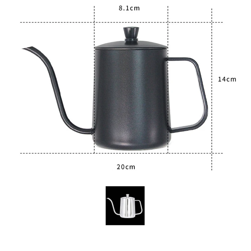 600 мл нержавеющая сталь Монтажный кронштейн ручной удар горшок кофейники с