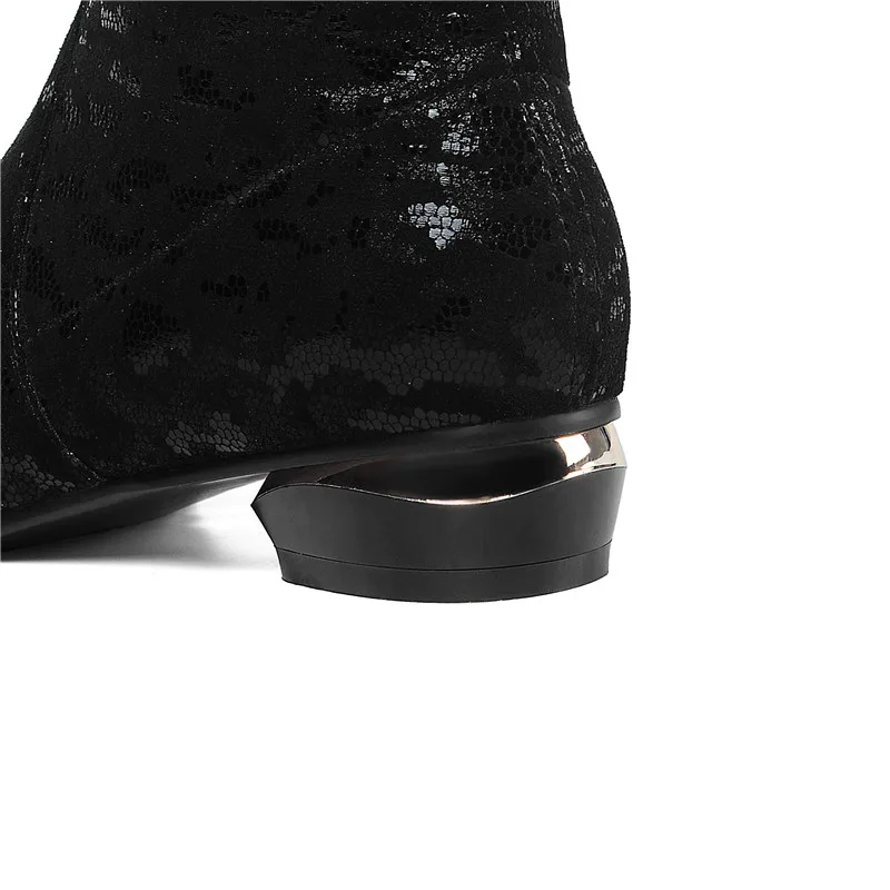 MoonMeek/Зимние Сапоги выше колена наивысшего качества больших размеров 33-42 2020