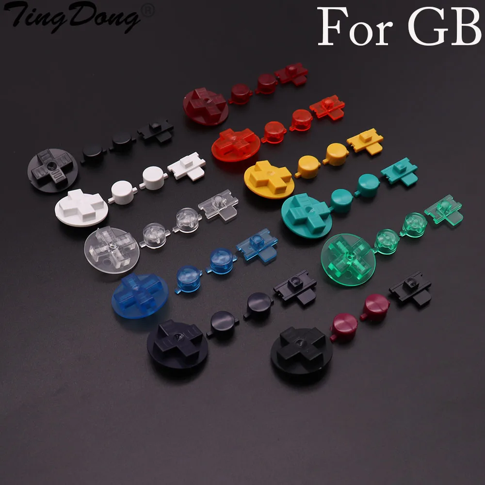 

TingDong 3set Plastic Power ON OFF Buttons Keypads for Gameboy Color Colorful Buttons for GB D Pads A B Buttons