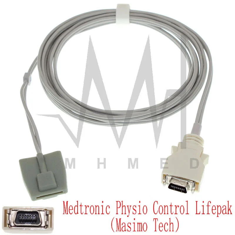 Masimo Tech Compatible with spo2 Sensor of Medtronic Physio Control Lifepak 12/20 Monitor,Finger/Ear/Forehead Oximetry Cable