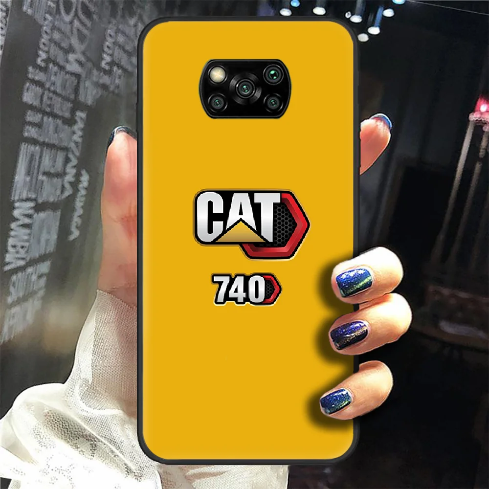 

CAT Caterpillar Phone Case Cover Hull For Xiaomi Mi A2 A3 8 9 SE 9T 10 10T Lite Pro Ultra Poco X3 black Bumper Fashion Funda
