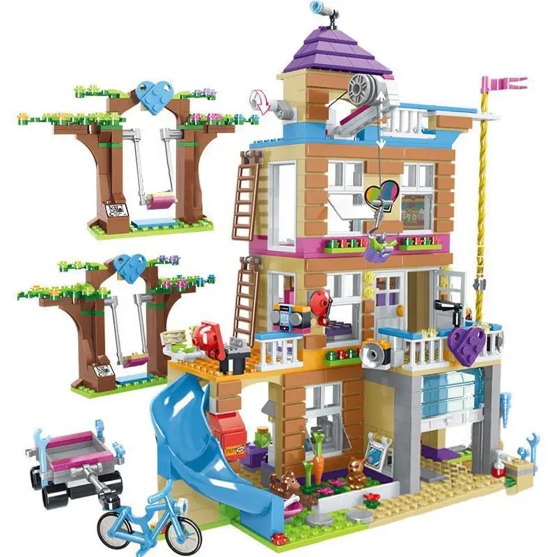 868 шт. строительные блоки для девочек дружба дом укладка кирпичи совместимые с