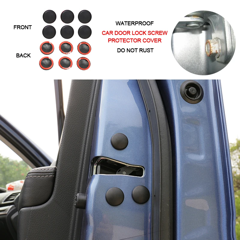 12 шт. практичный автомобильный межкомнатный дверной замок Защитная крышка винта