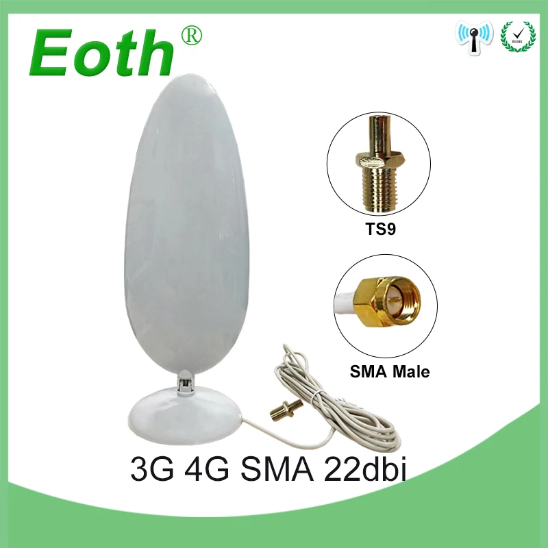 Eoth 3G антенна 4 аппарат не привязан к оператору сотовой связи 22dbi SMA Мужской TS9