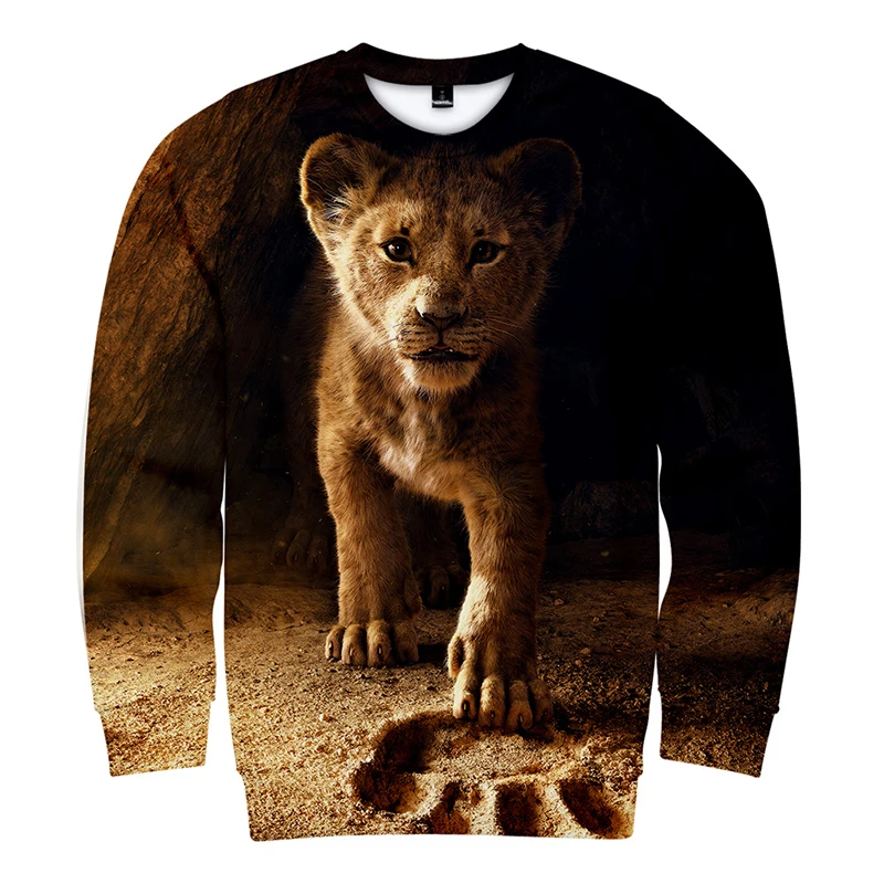 3d толстовки пуловер мультяшный Костюм Короля Льва модные мужские и женские без