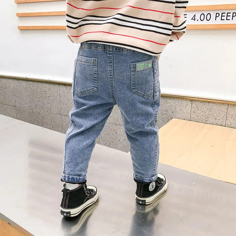 Детские джинсы для мальчиков вельветовые штаны детей зима 2021 новая верхняя