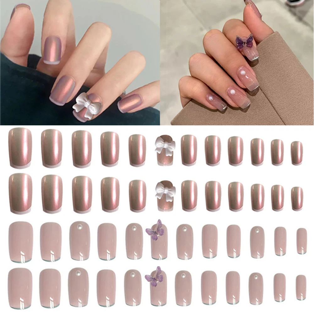 

NEW Butterfly False Nails Full Cover Artificial Butterfly Fake Nails Detachable Manicure Press on Nails Decoration DIY Nail Art