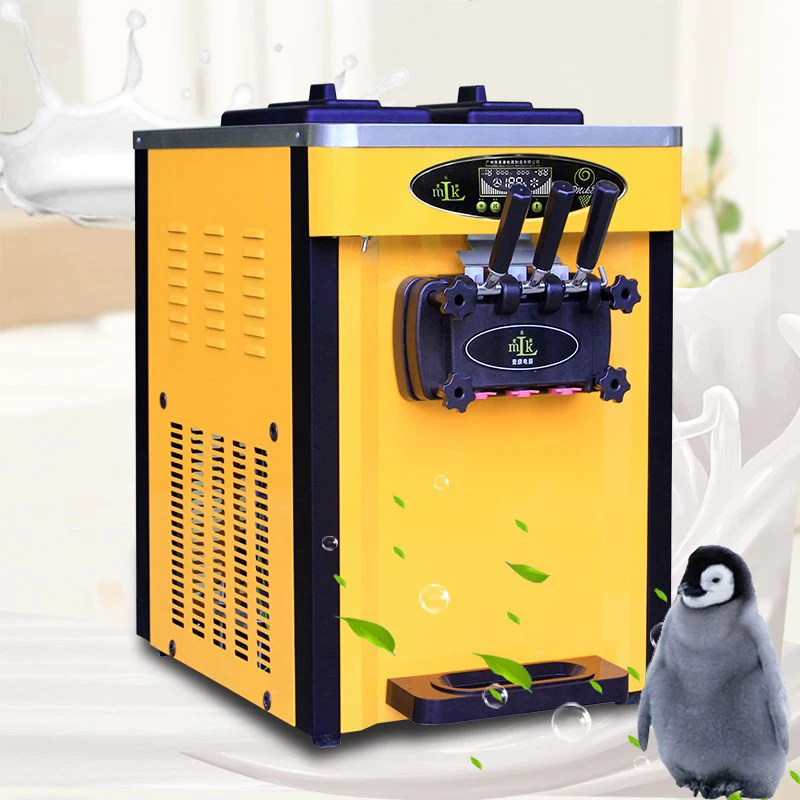 

Three flavor soft ice cream machine 25L/H commercial electric ice cream machine desktop sundae ice cream machine 220V 110V