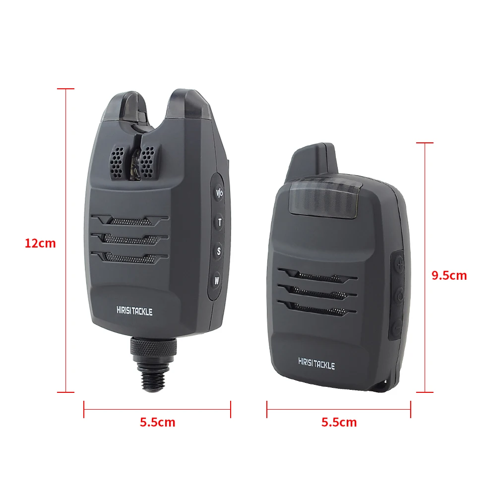 1+4 Carp Fishing Alarm Set Sounds and LED Alarming Wireless Fishing Bite Indicator Electronic with Snag Ear Bar B1228 enlarge