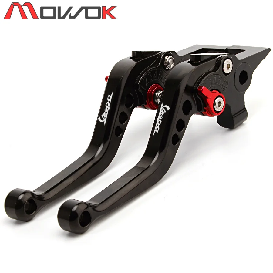 black red B Колпачки для шин и мотоциклов, короткий тормозной рычаг сцепления для Vespa GTS 125 250 300 Super Granturismo 125 200 S125 S150 - Цвет: black red B