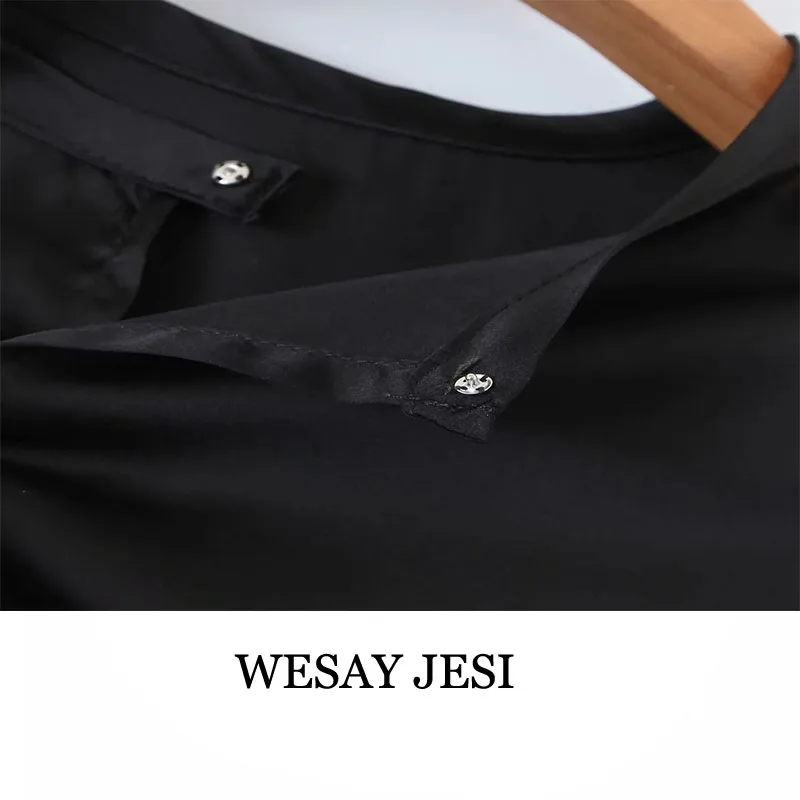 

WESAY JESI Ladies Short-Sleeved 2021 Summer Casual New Style Super Short Ribbon Hollow halter