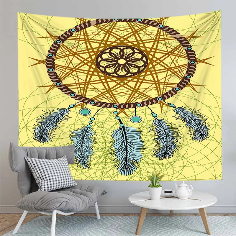 

New Bohemian Dream-catcher Carpet Boho Wall Hanging Tapestry Bedspread Yoga Mat