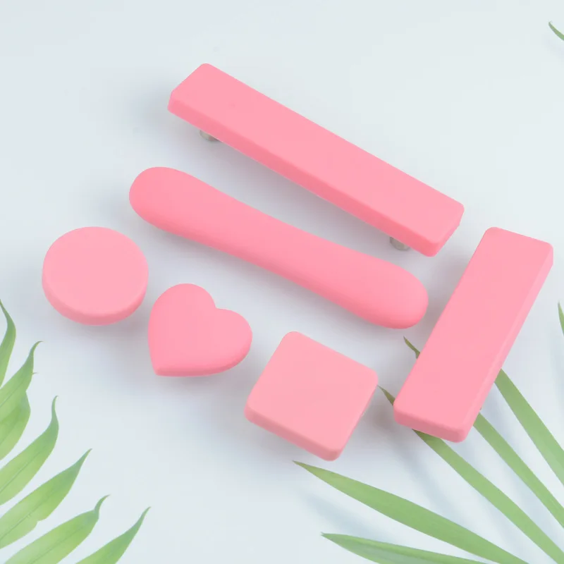 Детский мультфильм ручка шкаф дверные ручки розовый для ящика