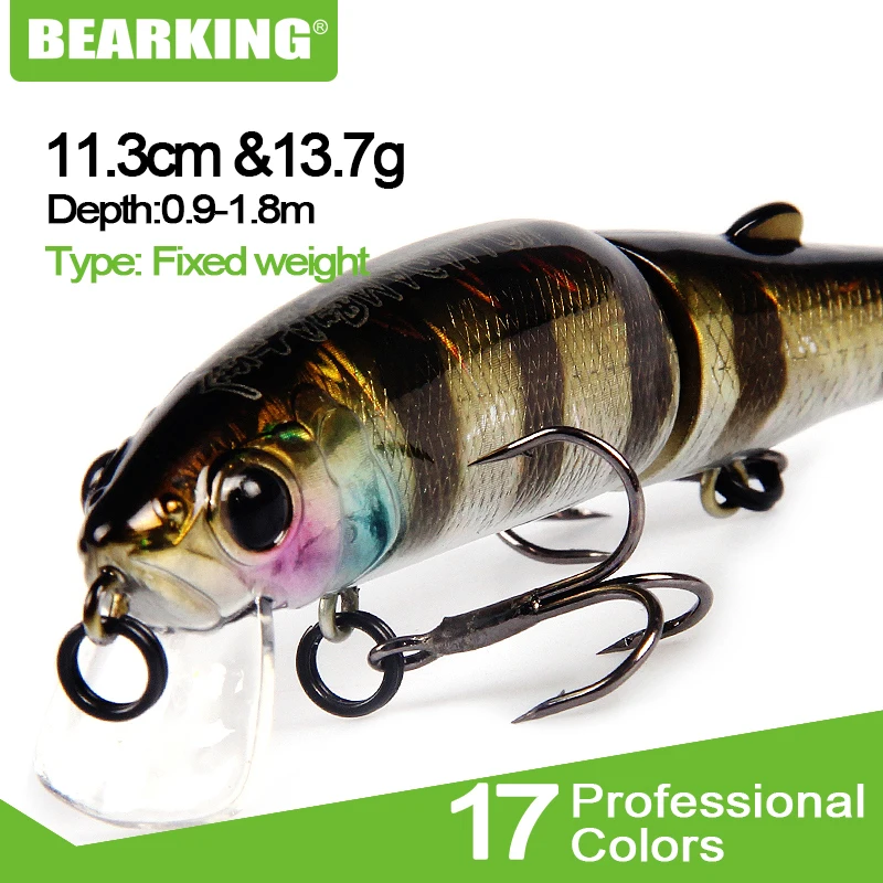 Bearking 2017 рыболовные приманки Sz-M113 5 шт. Minnow 113 мм 13 7 г глубина колебание Пластик