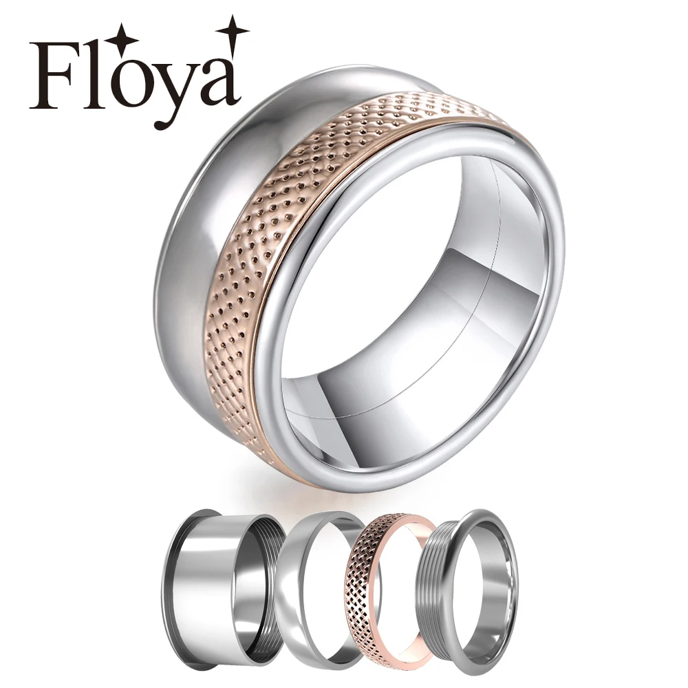 

Cremo Simple Combination Ring Women Stackable Stainless Steel Rings Statement Multi Band Layers Ring Anillos