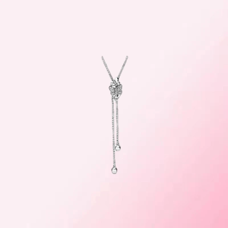 

PanDO 925 Sterling Silver Custom Butterfly Group DIY Fashion Necklace 397911CZ