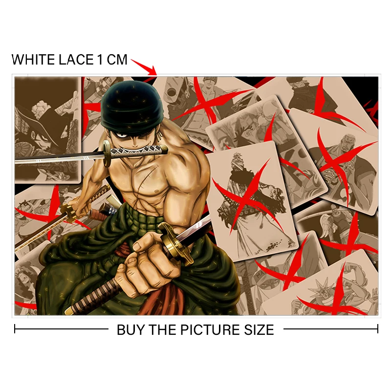 

Japan Anime One Piece Poster Wall Art Print Wanted Luffy Fighting Canvas Pictures For Home Living Room Bedroom Decor Painting