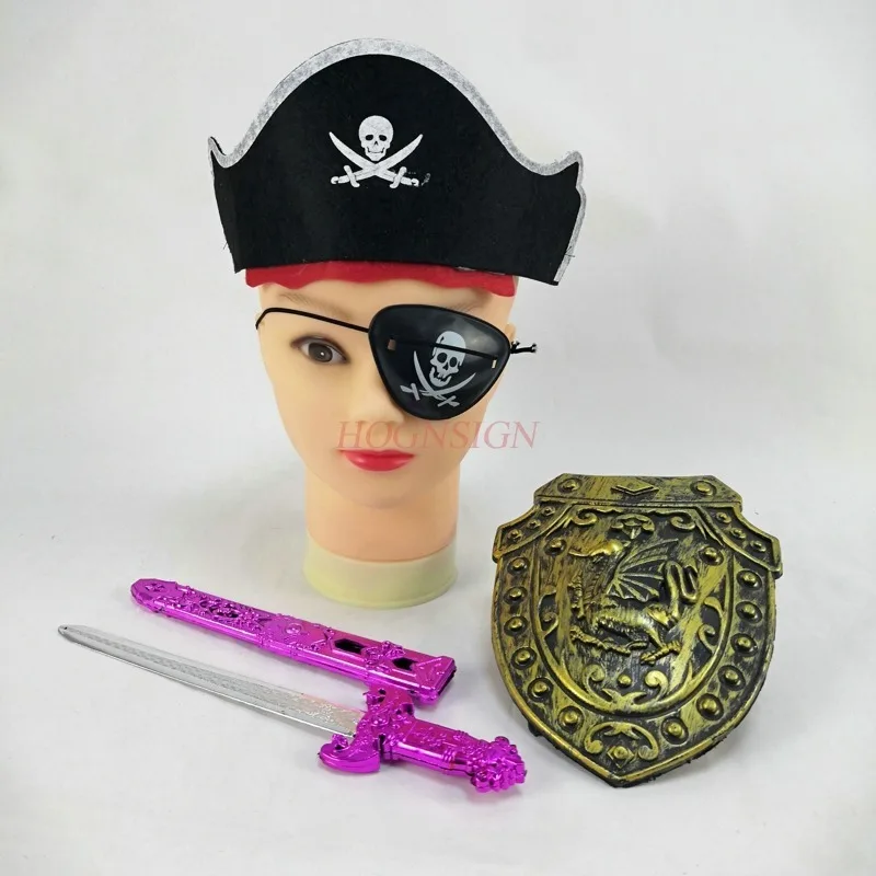 

4pcs sword knife Toy Pirate Halloween Bar Show Casual Pirate Pirate Costume Dress Up Prop Pirate Hat Pirate Sword Knives