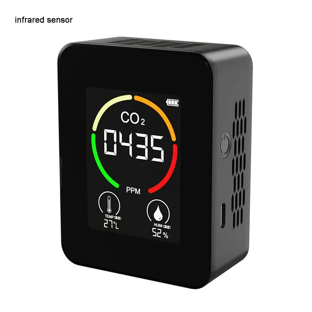 

Air Quality Monitors Compact LCD Display CO2 Sensor PPM Meters Mini Carbon Dioxide Detector Gas Analyzer Air Quality Monitors