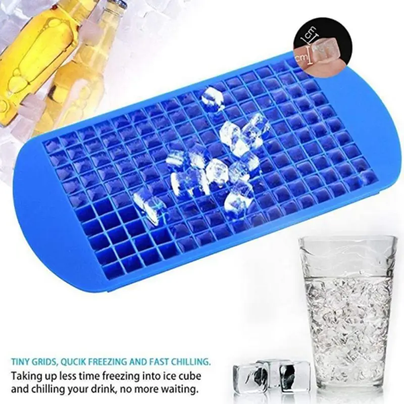160 Grid Silicone Ice Cube Small Mold Maker Food Box Blue/White/Red X | Дом и сад