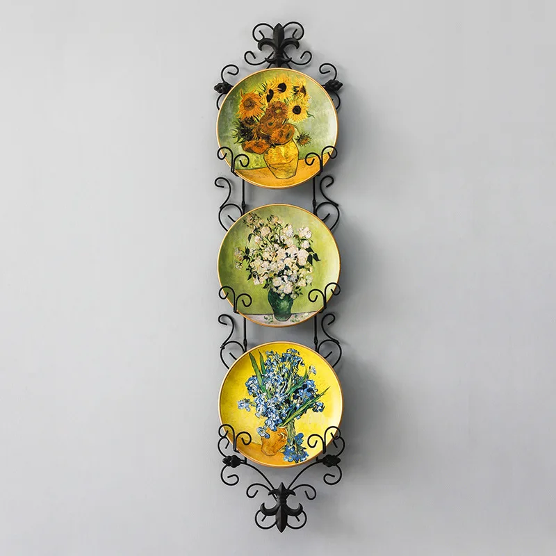 

Dining Table Wall Decoration Plate Decoration Ceramic Handicraft Hanging Plate Creative Oil Painting Ceramic Decoration Plate